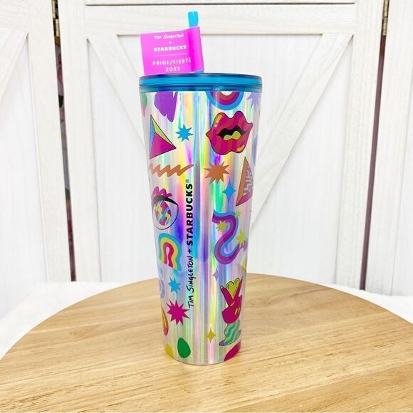 Starbucks Pride 2023 Tim Singleton Graffiti Cold Tumbler Cup 24OZ Venti - Picture 3 of 9